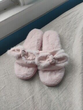 Lauren Conrad Kristea Womens Bow Accent Slide Slippers